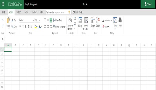 Office 365 Excel Online Office 365 Excel Online